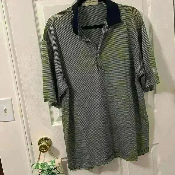 Men’s Polo size large striped - Picture 1 of 6